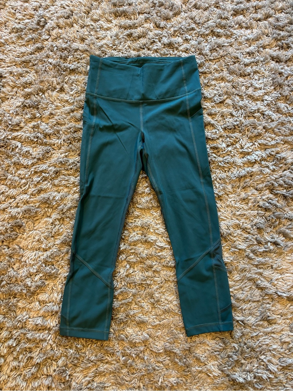 Lululemon Teal High-Waisted Capri Leggings